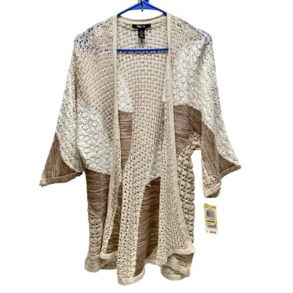 Style & Co Women's Open Front Cardigan Medium 3/4 Sleeve Knit Cover Up $69 NWT - Picture 1 of 13